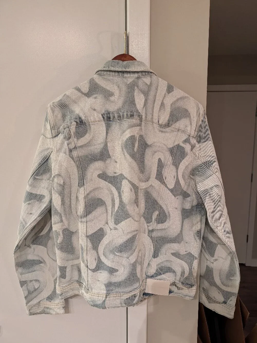 BRAND NEW WITH TAGS - Medium - PURPLE BRAND Indigo Snake Print Denim Jacket